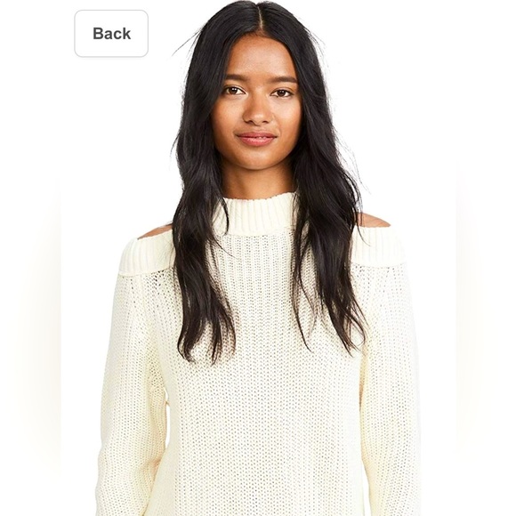 NWOT Free People Half Moon Bay cold shoulder Sweater, size Small - Picture 2 of 8